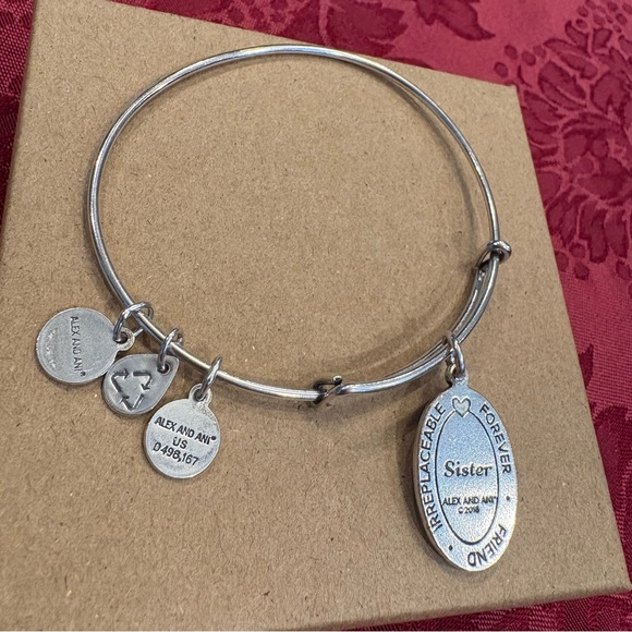 Alex and Ani Sister Charm Expandable Bracelet - Picture 4 of 5